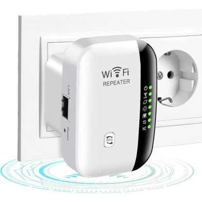 190381 - FLINTRONIC Përsëritës WiFi, 2.4 GHz, Amplifikator i Fuqishëm që Mbulon deri në 20 Pajisje, Amplifikator Sinjali Rrjeti pa Tel, Përmirësues Diapazoni WiFi me Port Ethernet