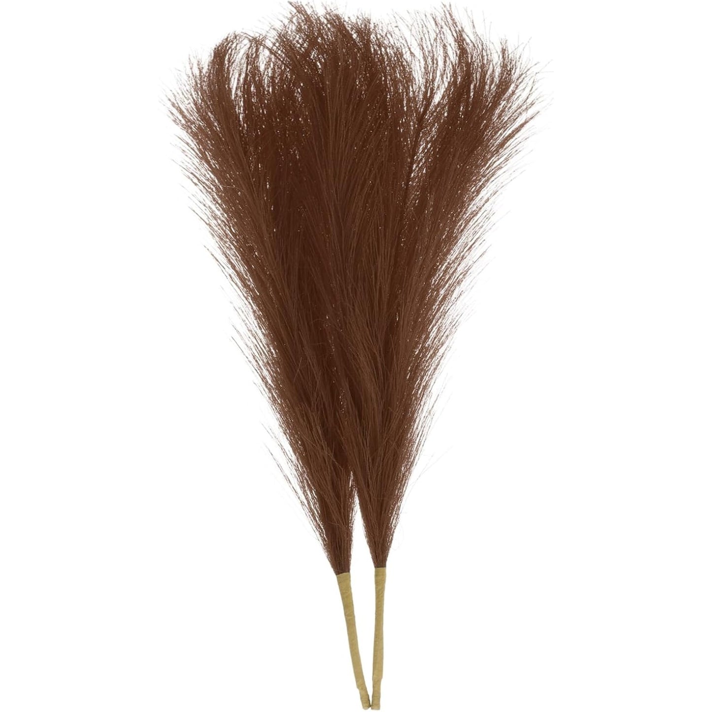 206452 - HARTA E BURIMEVE Bar Artificial Pampas, 17 Inç, 10 Kërcell, Ngjyra Kafe, Dyshemeje, Përdorur për Dekorim Shtëpie dhe Dasme, Material i Tharë, Set prej 2 Copë
