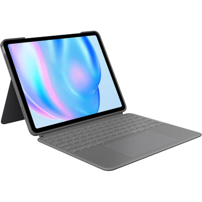 272694 - LOGITECH Kutia e tastierës Combo Touch për iPad Air 11 inç (M2 dhe M3), Tastierë e shkëputshme me ndriçim nga prapa, Tastierë franceze AZERTY - Gri