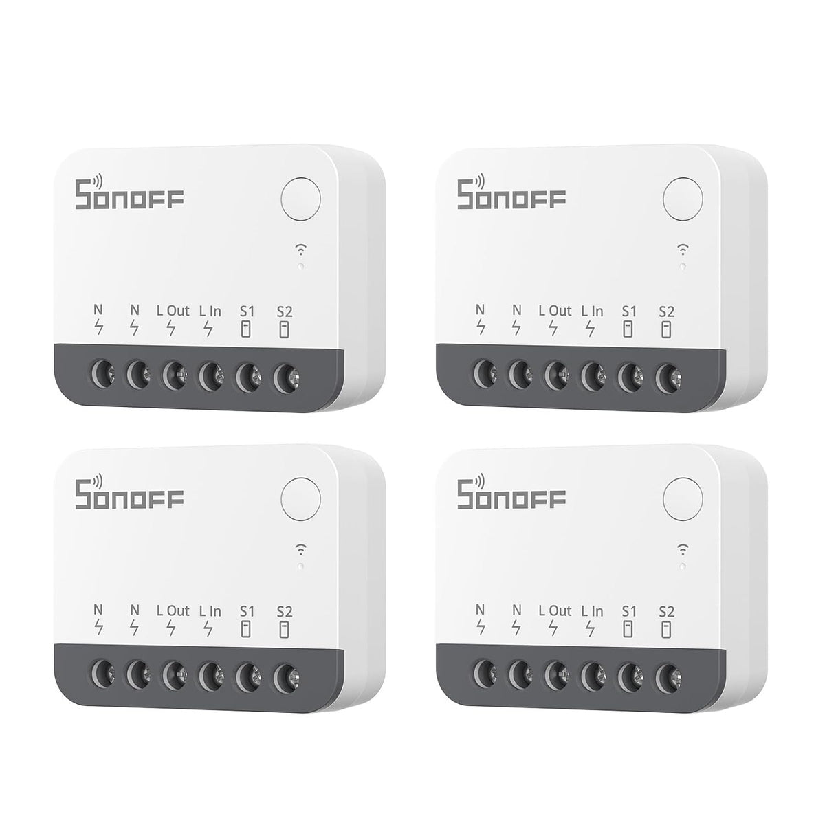 313195 - SONOFF Zigbee Smart Switch, Funksionon me Alexa dhe Google Home, Pako me 4, Kërkon një Zigbee Gateway, Kërkon një Tel Neutral