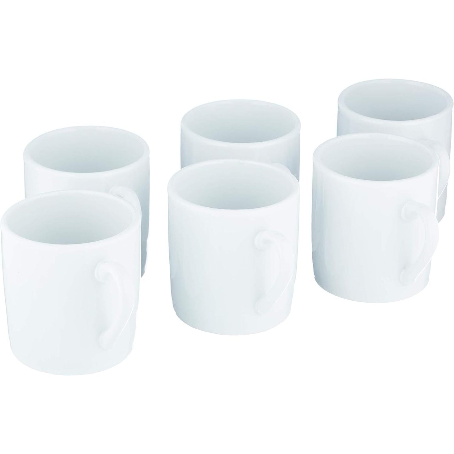229805 - BAKER ROSS Filxhan Mini prej Porcelani të Bardhë E774, 5 cm i lartë, i lyeshëm dhe i dekorueshëm për fëmijë, Set me 6 copë, i bardhë