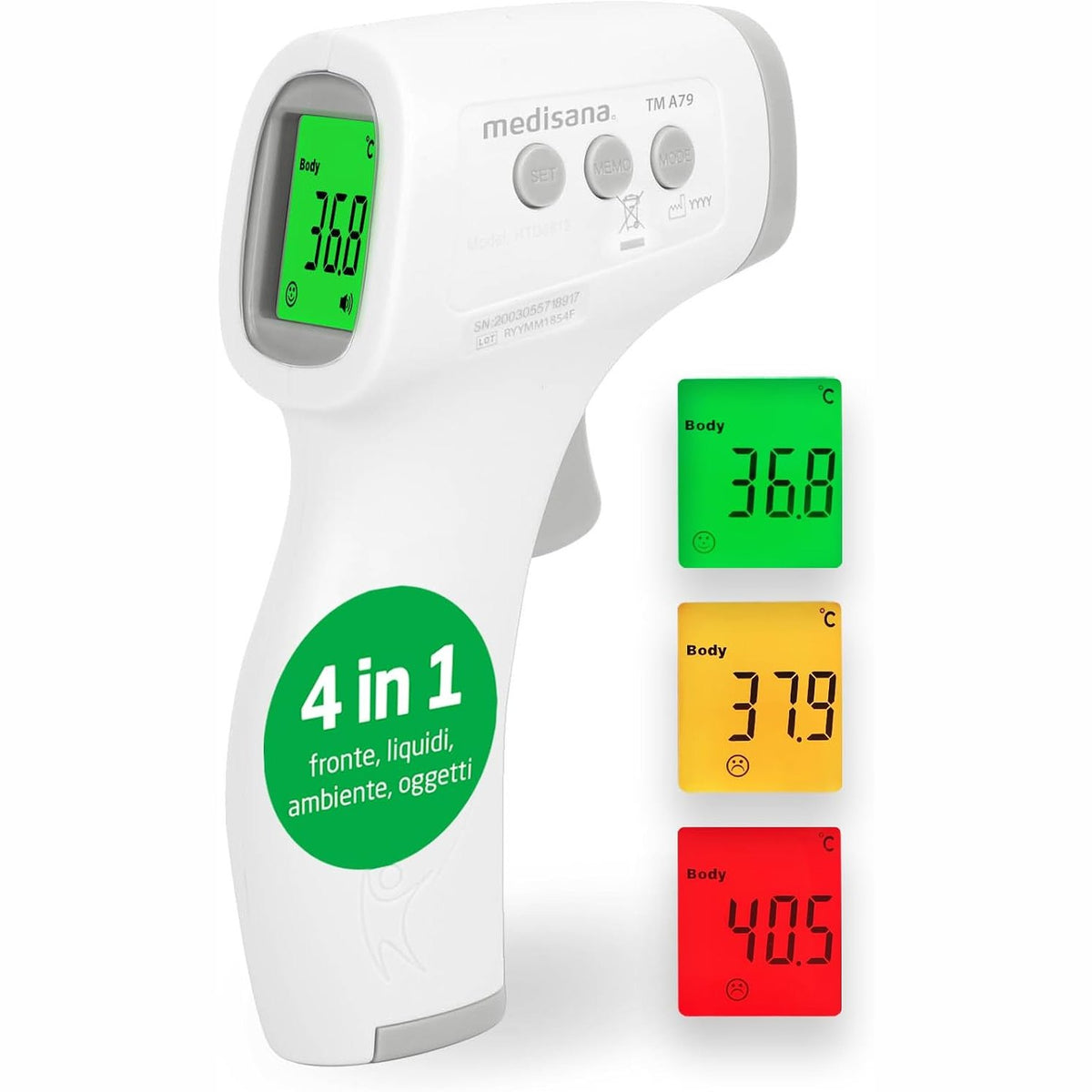 302128 - MEDISANA Termometër TM A79 me infra të kuqe, dixhital pa kontakt për matjen e temperaturës