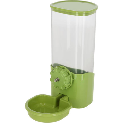 123064 - KERBL Dispenser Uji për Kafshë Shtëpiake 850ml, për Lepuj dhe Kafshë të Vogla, me Lidhje Rrjetë, Kapak i Lëvizshëm, Material Plastik, Nuk Pikon, Ngjyra e Jeshilë, Transparent