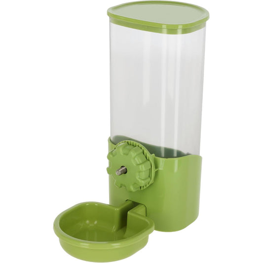 123064 - KERBL Dispenser Uji për Kafshë Shtëpiake 850ml, për Lepuj dhe Kafshë të Vogla, me Lidhje Rrjetë, Kapak i Lëvizshëm, Material Plastik, Nuk Pikon, Ngjyra e Jeshilë, Transparent