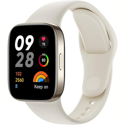 276356 - XIAOMI ORA Redmi 3, ekran AMOLED 1.75", 121 modalitete fitnesi, matje SpO₂, monitorim rrahjeve zemrës 24 orë, thirrje Bluetooth®, GPS, 5 ATM, jetëgjatësi baterie deri në 12 ditë, Ngjyrë Fildishi (e Rinovuar)