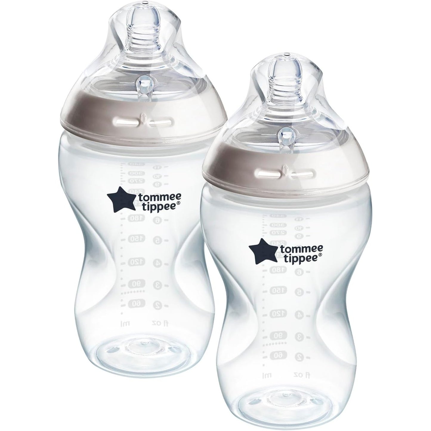 275677 - TOMMEE TIPPEE Shishe për foshnje antikolike 340 ml, pako me 2, thithë në formë gjiri