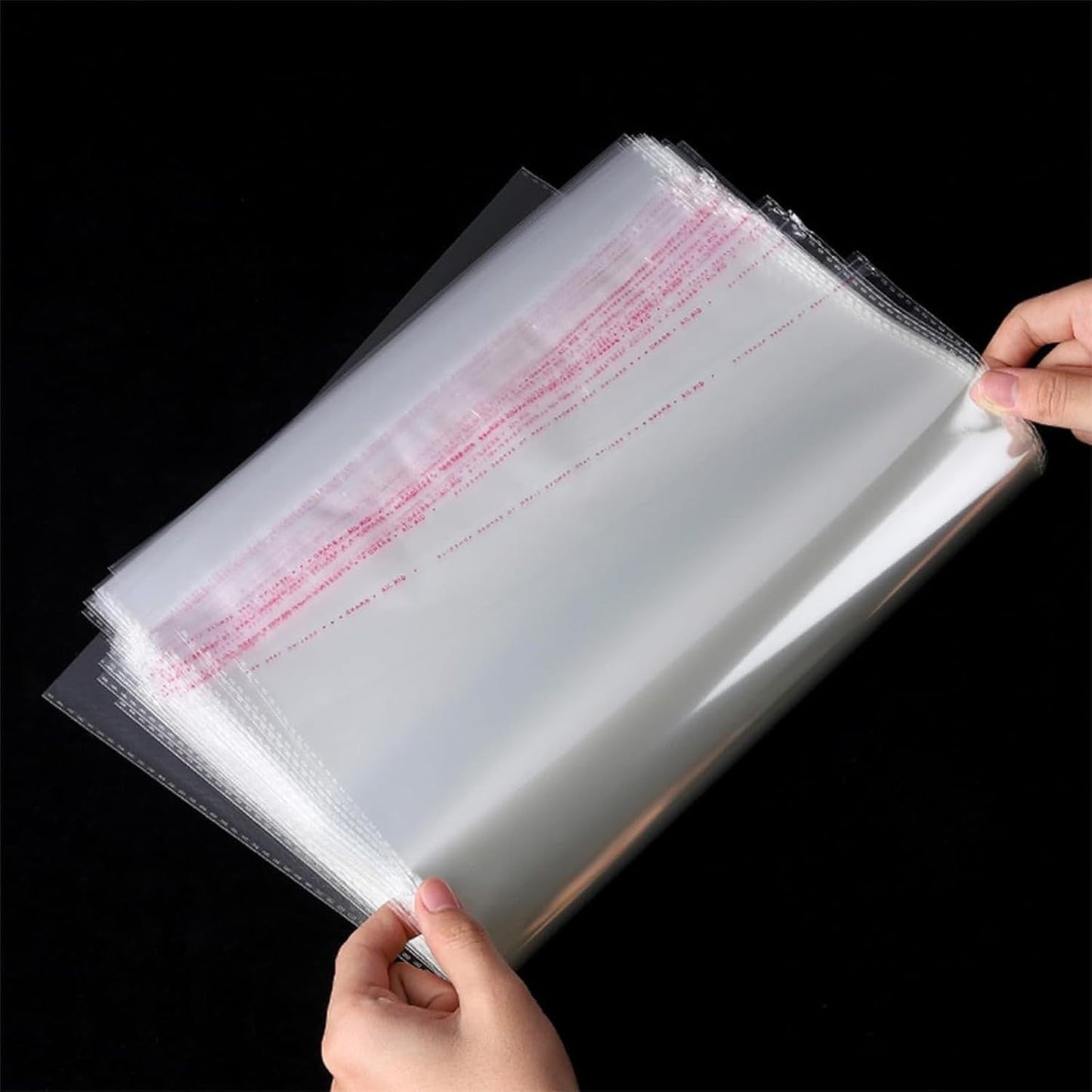 242256 - ZYDIWO 300 copë qese plastike transparente celofani OPP për furrë buke, qese vetëngjitëse për paketimin e ushqimit, 18 x 27 cm
