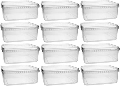 261020 - ENË PLASTIKE MIKKEN 12 ENË PLASTIKE 1.15 LITRA ME KAPAK, PA BPA, TË SIGURTA PËR USHQIM, PËRFSHIRË 1 LUGË