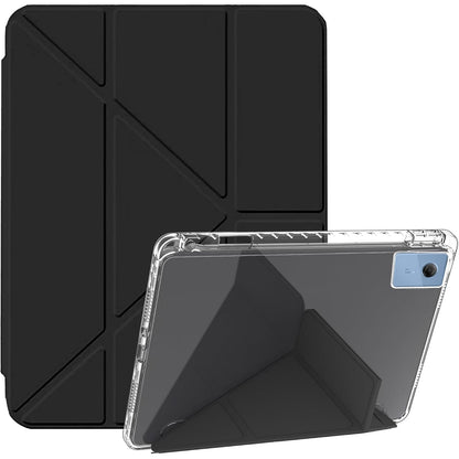 269459 - EFFCOTUO Mbrojtëse për Lenovo Idea Tab 11 inç 2025, Mbrojtëse prej lëkure ultra e hollë me mbështetëse, e zezë