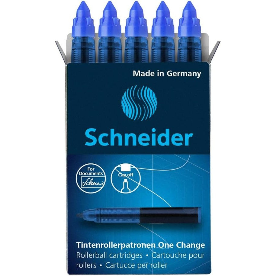 305639 - SCHNEIDER Pako me 5 fishekë zëvendësues për stilolapsin One Change, blu (i pashlyeshëm)