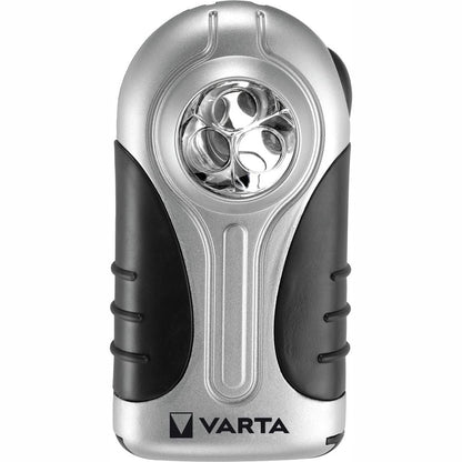 320639 - FENER VARTA LED me 3 bateri AAA, Silver Light, fener me unazë varëse, strehim i fortë me dorezë gome, kompakt dhe praktik