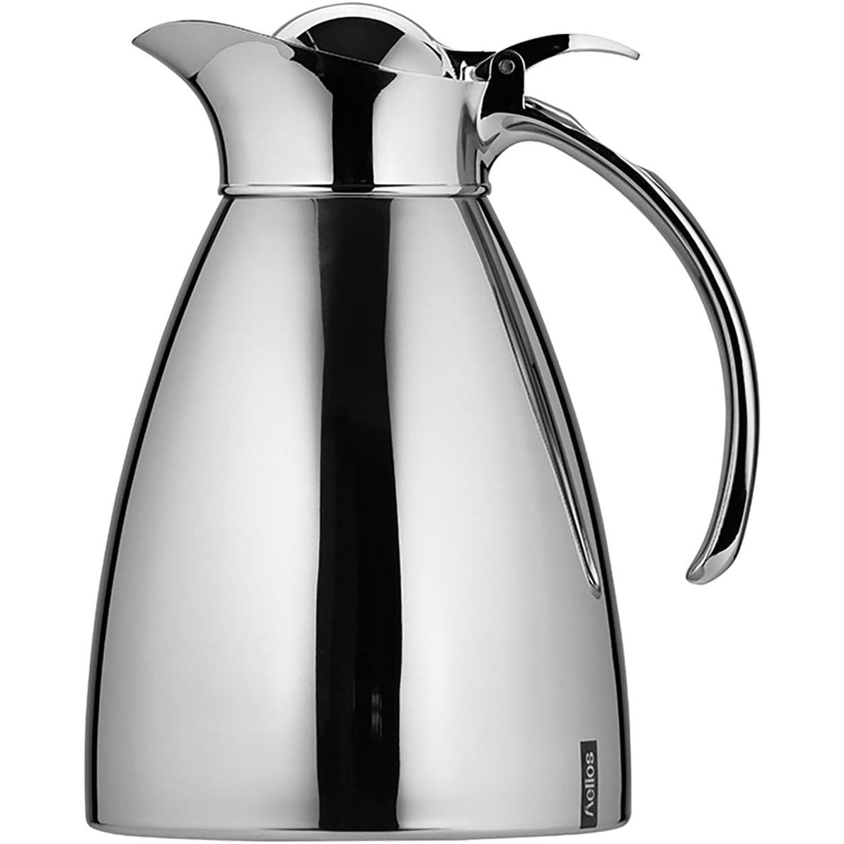 217313 - HELIOS - Karafë e izoluar prej çeliku inox 1L, mban pijet të ngrohta dhe të ftohta për 6 orë, nuk thyhet, mund të lahet në lavastovilje, përdorim i lehtë me një dorë