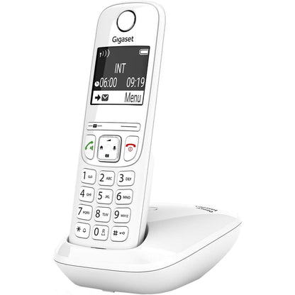299498 - GIGASET AS690 - Telefon DECT pa tel - ekran i madh me kontrast të lartë - cilësi e shkëlqyer audio - profile zëri të rregullueshme, funksion pa duar - mbrojtje thirrjesh, e bardhë