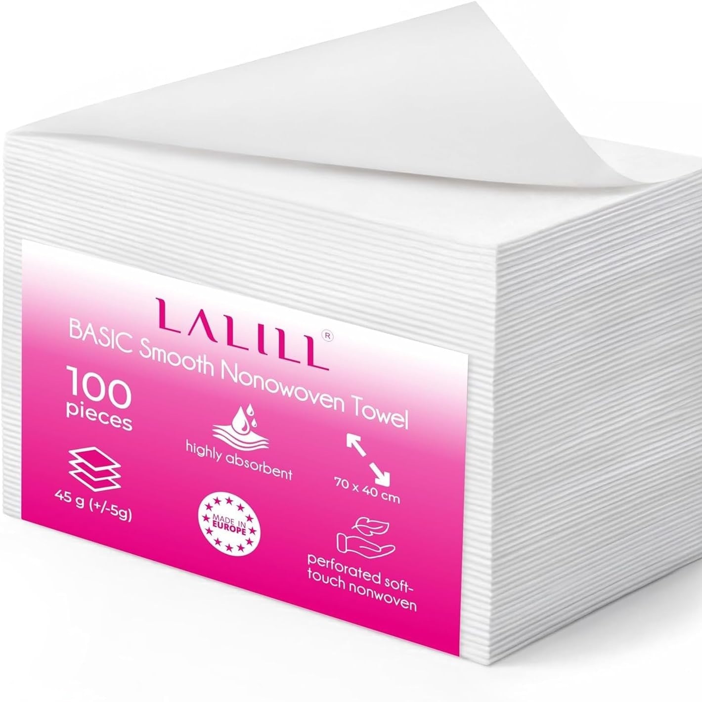 271690 - LALILL Peshqir 70x40 cm - 100 njësi, Viskozë pa qime, Përdorim profesional dhe në shtëpi