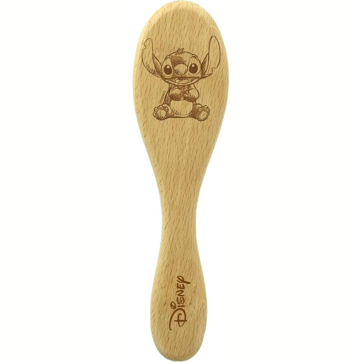 297585 - DISNEY – Furçë druri për bebe me dizajne kafshësh, qime të holla për zbërthim të butë, model i rastësishëm: Bambi, Thumper, Simba ose Stitch, aksesorë zyrtarë