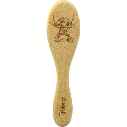 297585 - DISNEY – Furçë druri për bebe me dizajne kafshësh, qime të holla për zbërthim të butë, model i rastësishëm: Bambi, Thumper, Simba ose Stitch, aksesorë zyrtarë