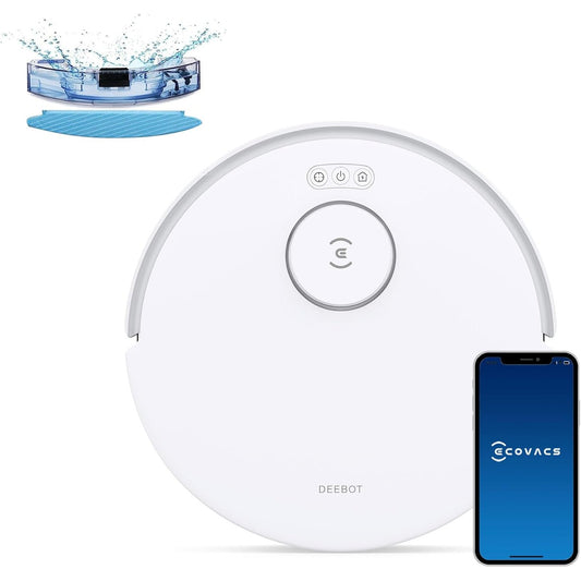 94091 - ECOVACS DEEBOT N20 Fshesë Robotike me Korrent, Pastrim dhe Fshirje Robotik i Dyshemesë me Fuqinë 8000 Pa, Furçë Kundër Ngatërresës, Kohëzgjatje e Punës 300 Minuta, Aftësi Ngjitjeje 20mm, Planifikim Inteligjent i Shtigjeve