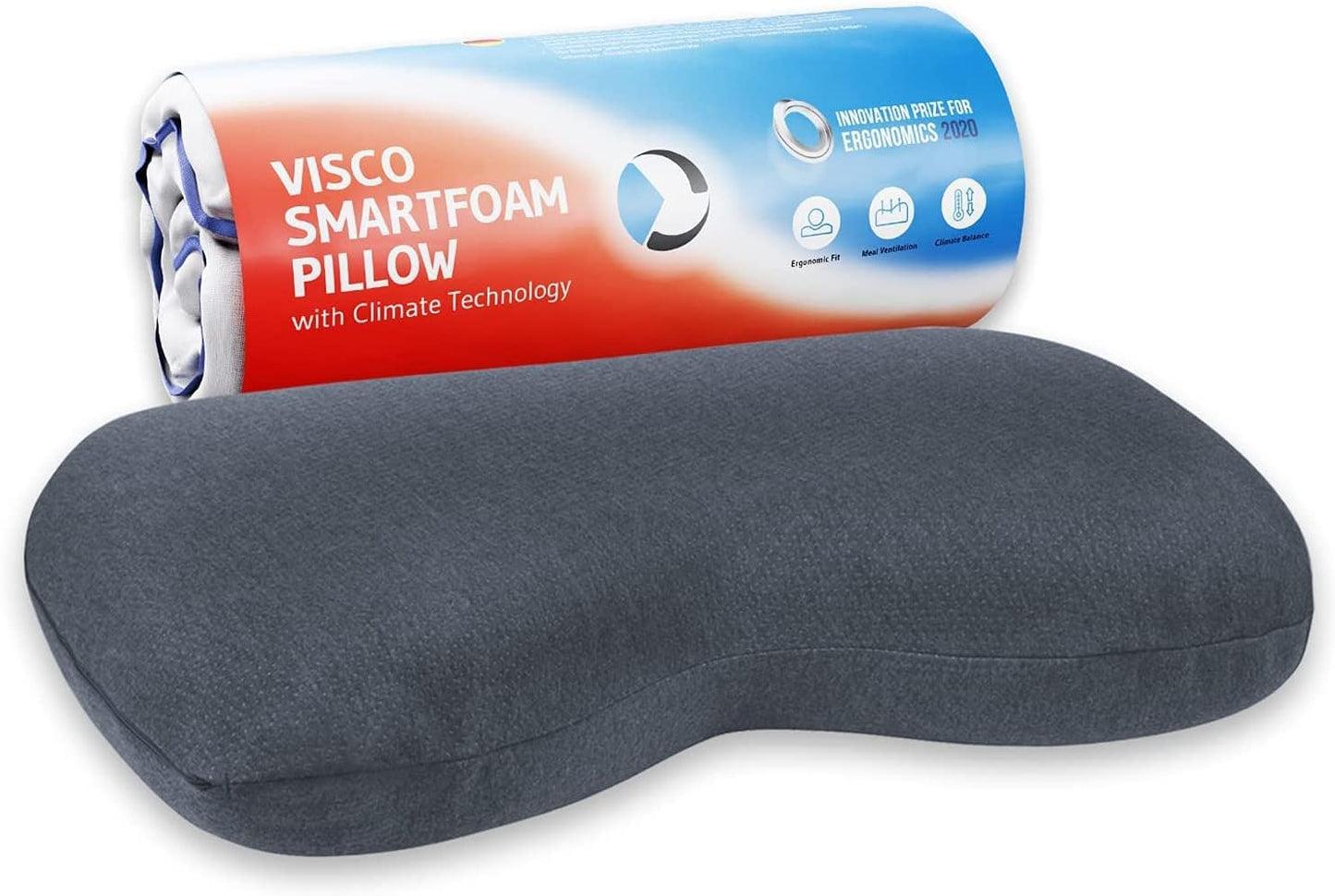 226208 - NuMOON Mbështetëse ergonomike për qafën/jastëk anësor, lehtësim presioni, ekstrakt aloe vera, mbulesë e dytë falas