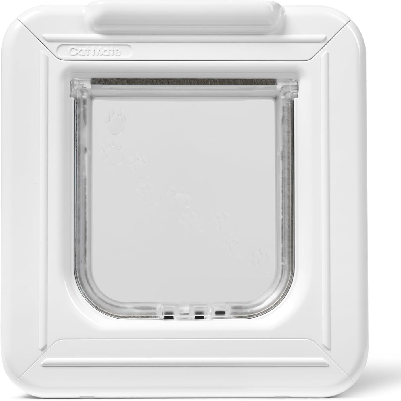 255067 - Kapak për mace me mikroçip Cat Mate Elite, kohëmatës dixhital dhe ekran LCD, për mace të vogla deri të mesme, instalim i lehtë në dyer UPVC, xham dhe dru, ngjyrë e bardhë