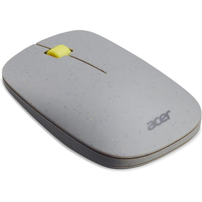 268733 - Acer Maus Vero, Maus pa tel, Rreze pa tel 2.4 GHz deri në 10 metra, deri në 4200 DPI, Maus ergonomik, i bërë me 30% plastikë të ricikluar, Rrotë lëvizëse e heshtur, Gri