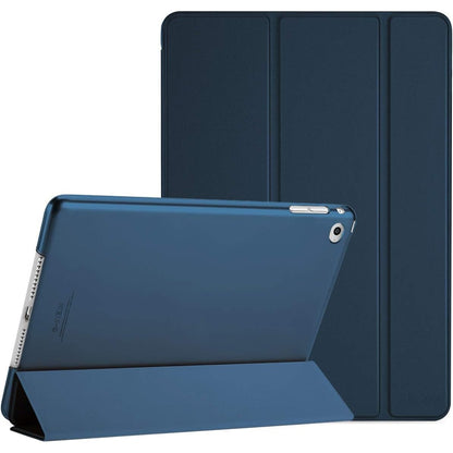 274478 - ProCase - Mbështjellës inteligjent për iPad Air 2, Mbështjellës i lehtë dhe i hollë me mbulesë inteligjente/mbrojtëse/mbështetëse transparente me arrë, për Apple iPad Air 2 (A1566 A1567) – Blu marine