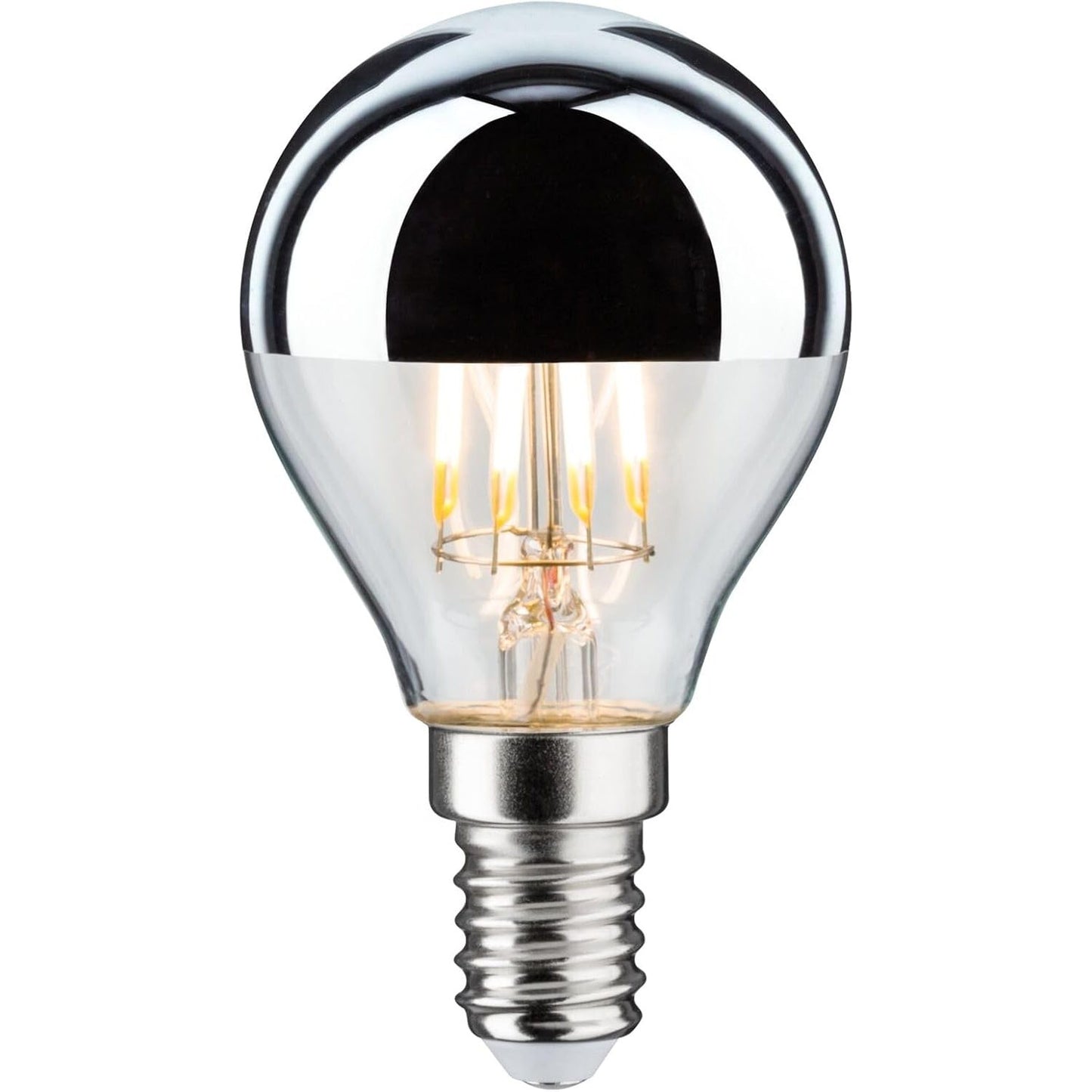 186693 - PAULMANN Llambë LED me Filament 28667, 4.8W, Dizajn me Pika, E14, Reflektor Argjendi, 2700K E Bardhë e Ngrohtë, e Zbehtë