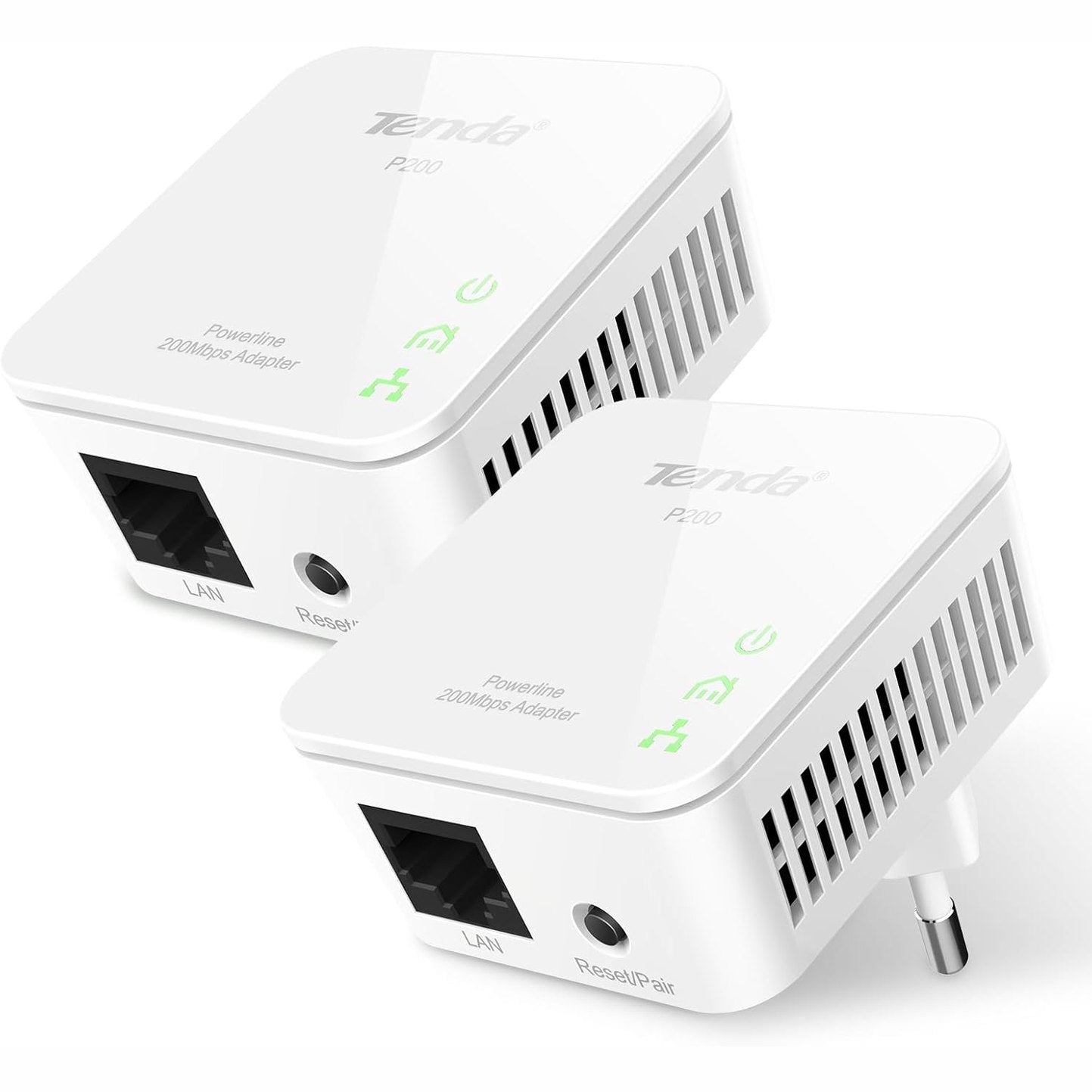 268352 - Tenda P200 Kit Powerline AV 200 Mbps, Adaptues PLC me 1 Portë Ethernet, HomePlug AV, Plug & Play, Mbulim deri në 300 m, Kursim Energjie