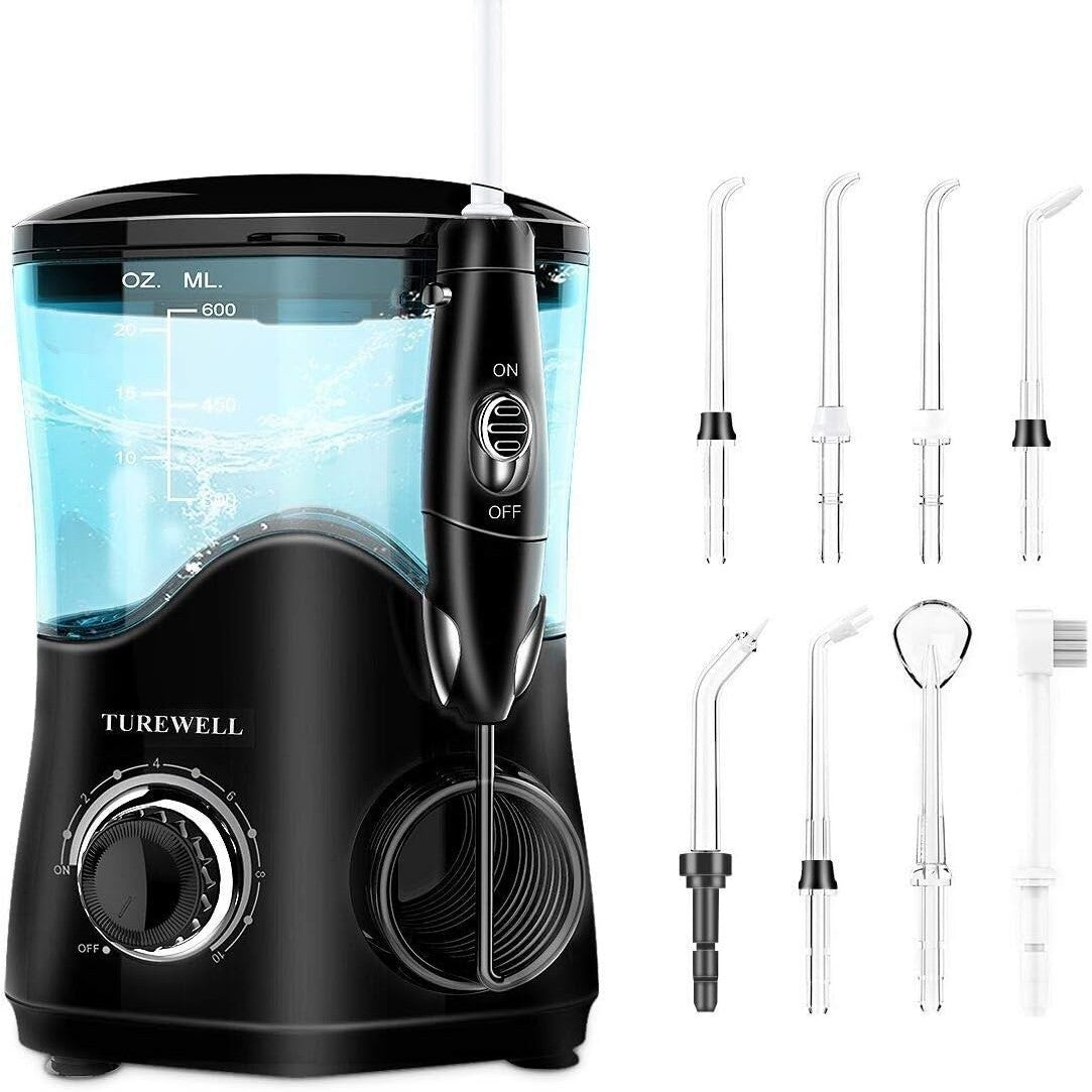 271419 - TUREWELL Pastrues uji për dhëmbë me 8 gryka, 600 ml, 10 nivele të rregullueshme të presionit të ujit