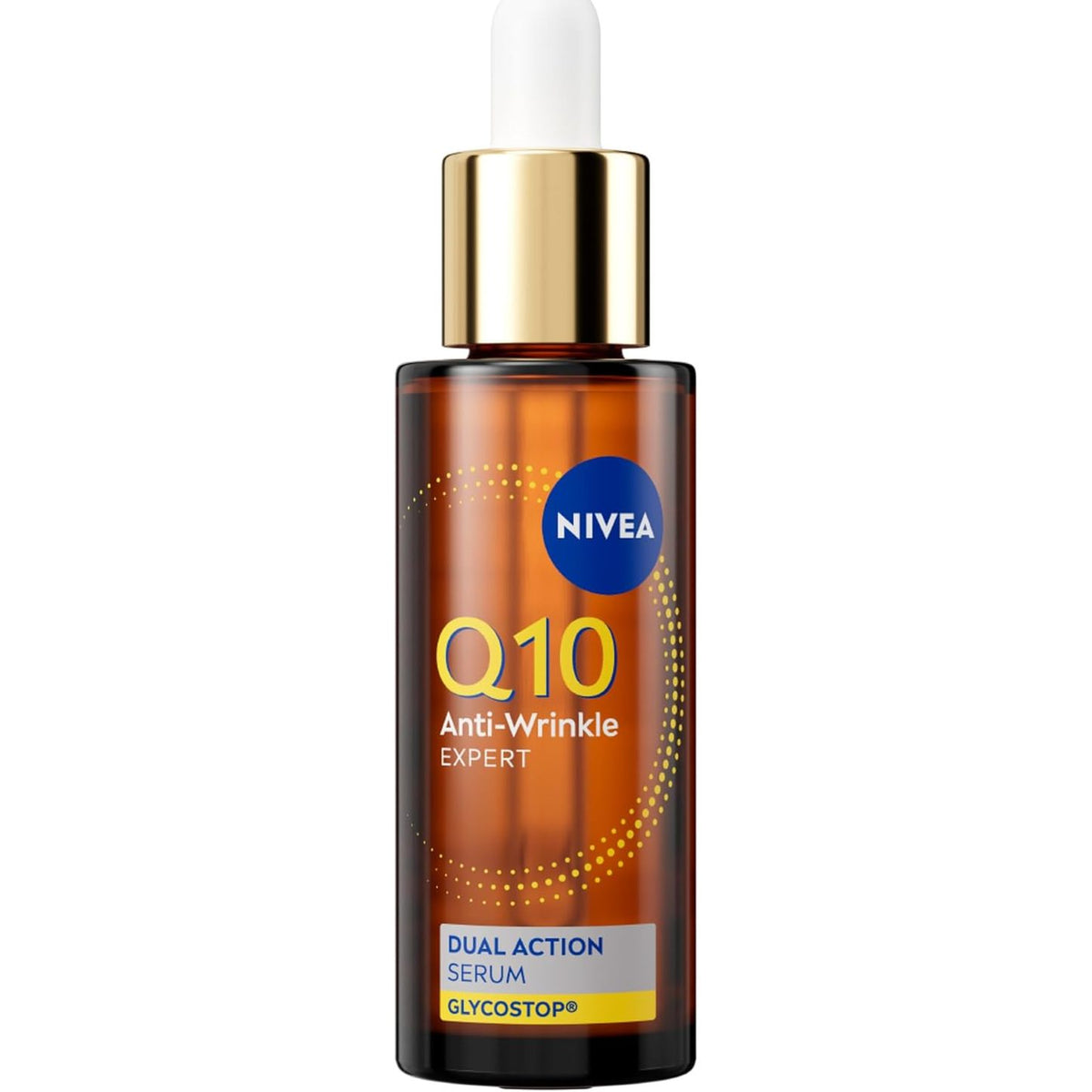 303402 - NIVEA Q10 Anti-Wrinkle Expert Double Action, Serum për fytyrën 30 ml, Teknologjia Glycostop, me Koenzimën Q10