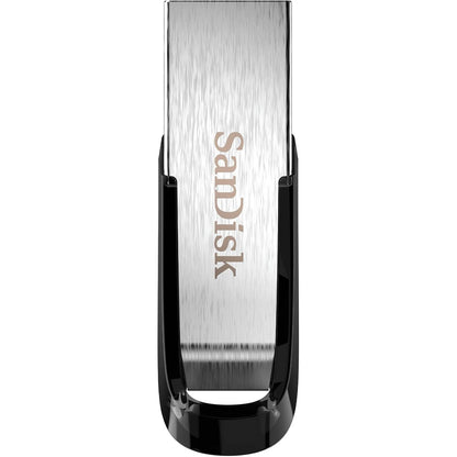 266814 - SAN DISK ULTRA FLAIR 128GB (njësi flash USB, shpejtësi deri në 150MB/s, USB 3.0, mbrojtje me fjalëkalim, mbulesë metalike elegante dhe e qëndrueshme) Argjendtë/E zezë