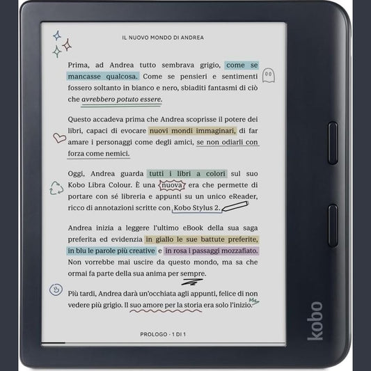 276033 - KOBO Lexues elektronik Libra Colour, ekran Kaleido™ 3 me bojë elektronike 7” pa shkëlqim, opsion i modalitetit të errët, Libra audio, i papërshkueshëm nga uji, (I zi)