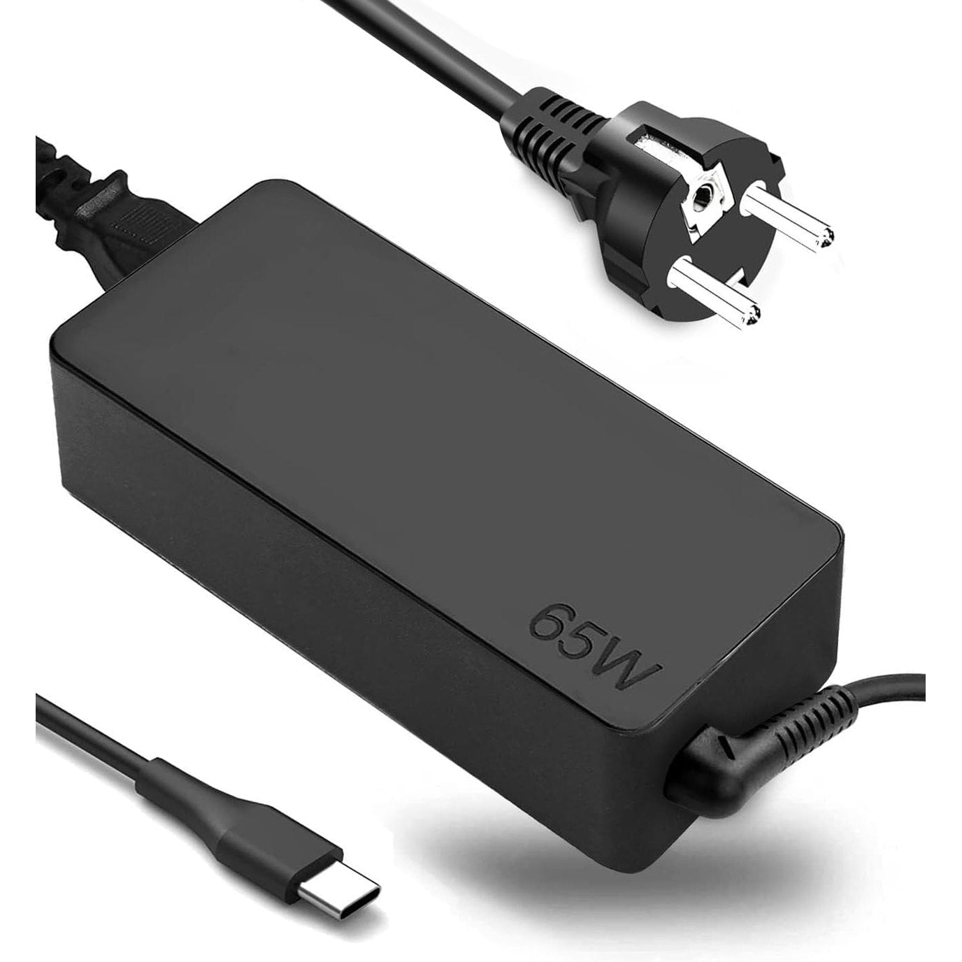 320472 - TT&C Karikues Laptopi 65W/45W USB-C i Përputhshëm me Lenovo ThinkPad X280 X380 X390 L390 E480 E580 E590 E495 T480, Yoga C720 C730 C910 C940, Chromebook, HP, ASUS, Acer, Adaptor Karikuesi Google Type-C
