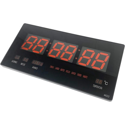 187223 - LED Digital Wall Clock with Countdown Timer, Thermometer and Date Funktion