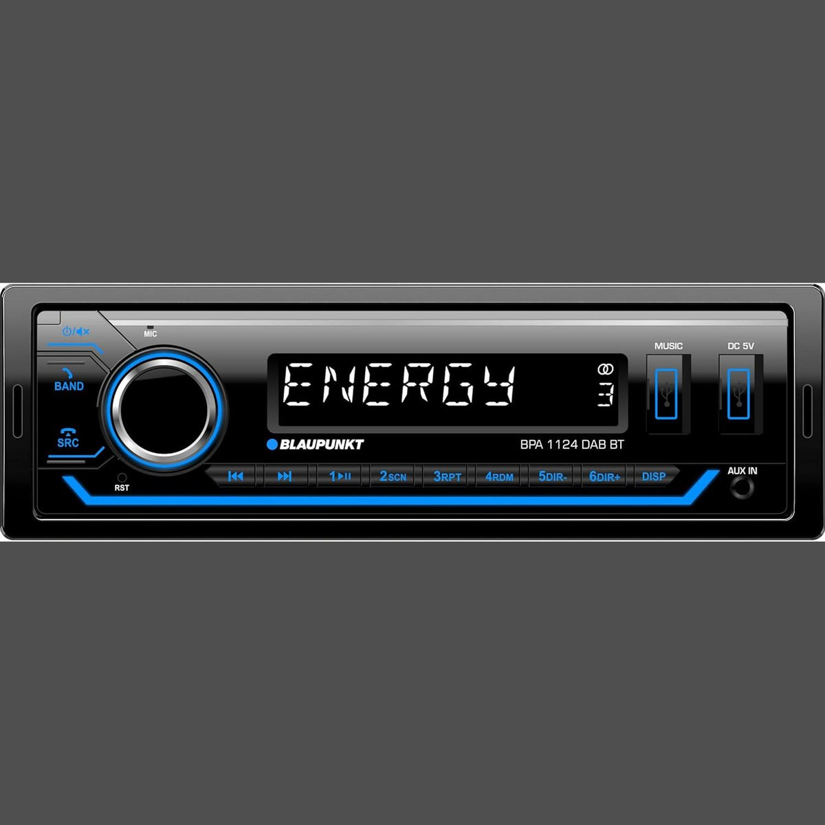 322233 - BLAUPUNKT BPA 1124 DAB BT, radio makine 1-DIN, DAB+, Bluetooth, USB, hyrje Aux, dalje Sub, 4x50 vat, 12V