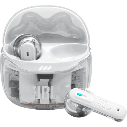 267870 - JBL TUNE FLEX GHOST 2, Kufje Bluetooth, Anulim Zhurmash, Koha Riprodhimi 48 orë, IP54, White Ghost