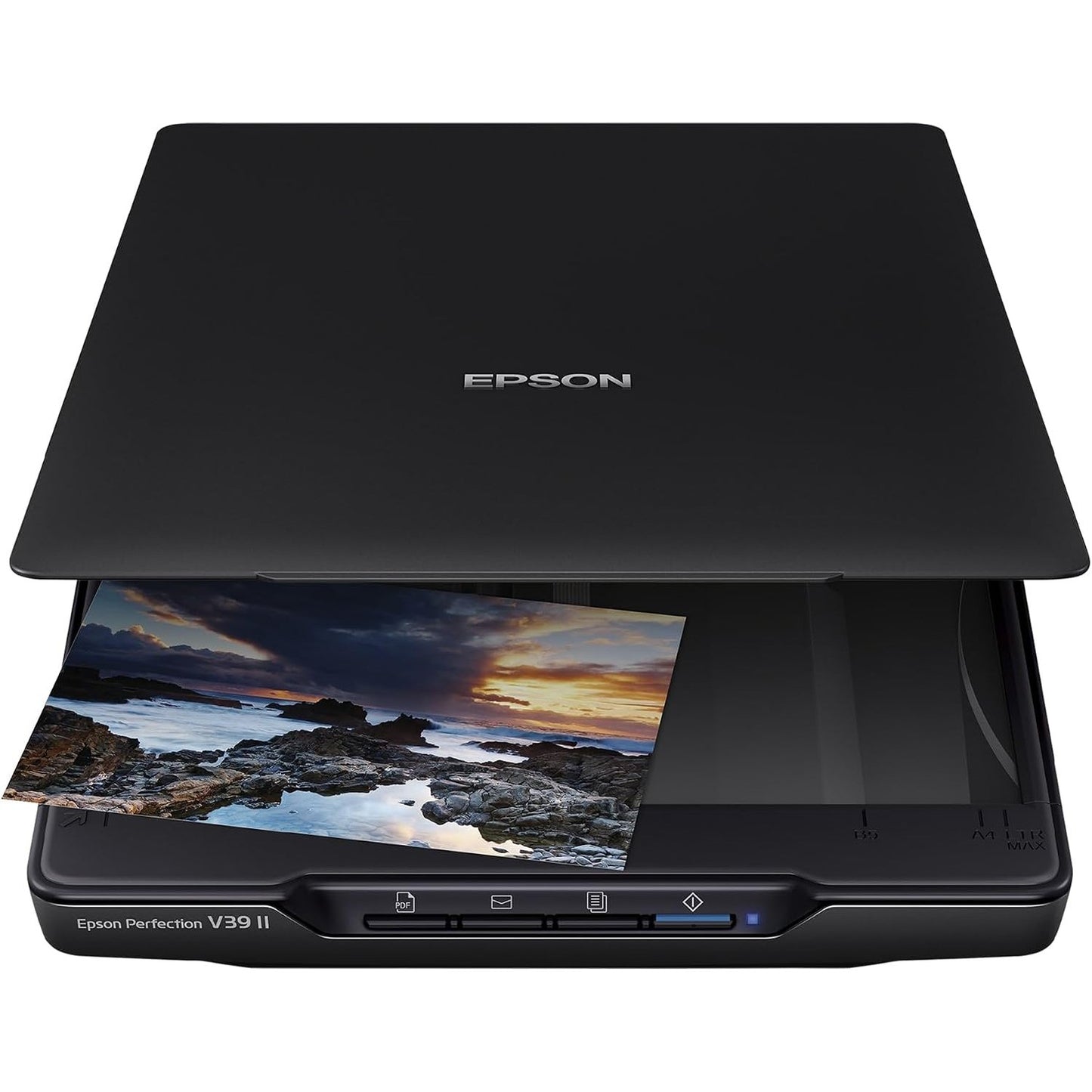 267727 - EPSON Skaner Perfection V39 II, 4800 DPI, energji USB, ultra kompakt, korrigjim i lehtë fotosh, skanim në cloud, butona me një prekje