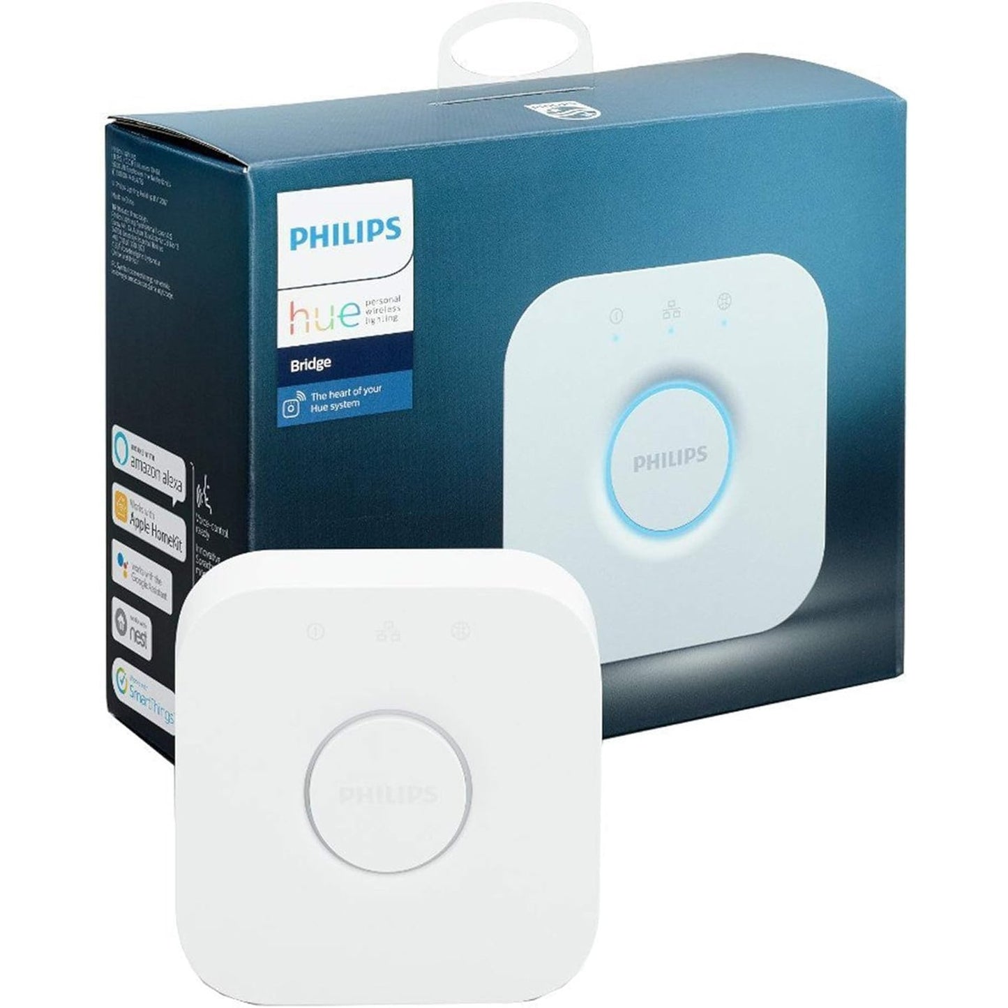 235188 - PHILIPS Hue Bridge, Automatizimi inteligjent i shtëpisë, Funksionon me Alexa, Google Assistant dhe Apple Homekit