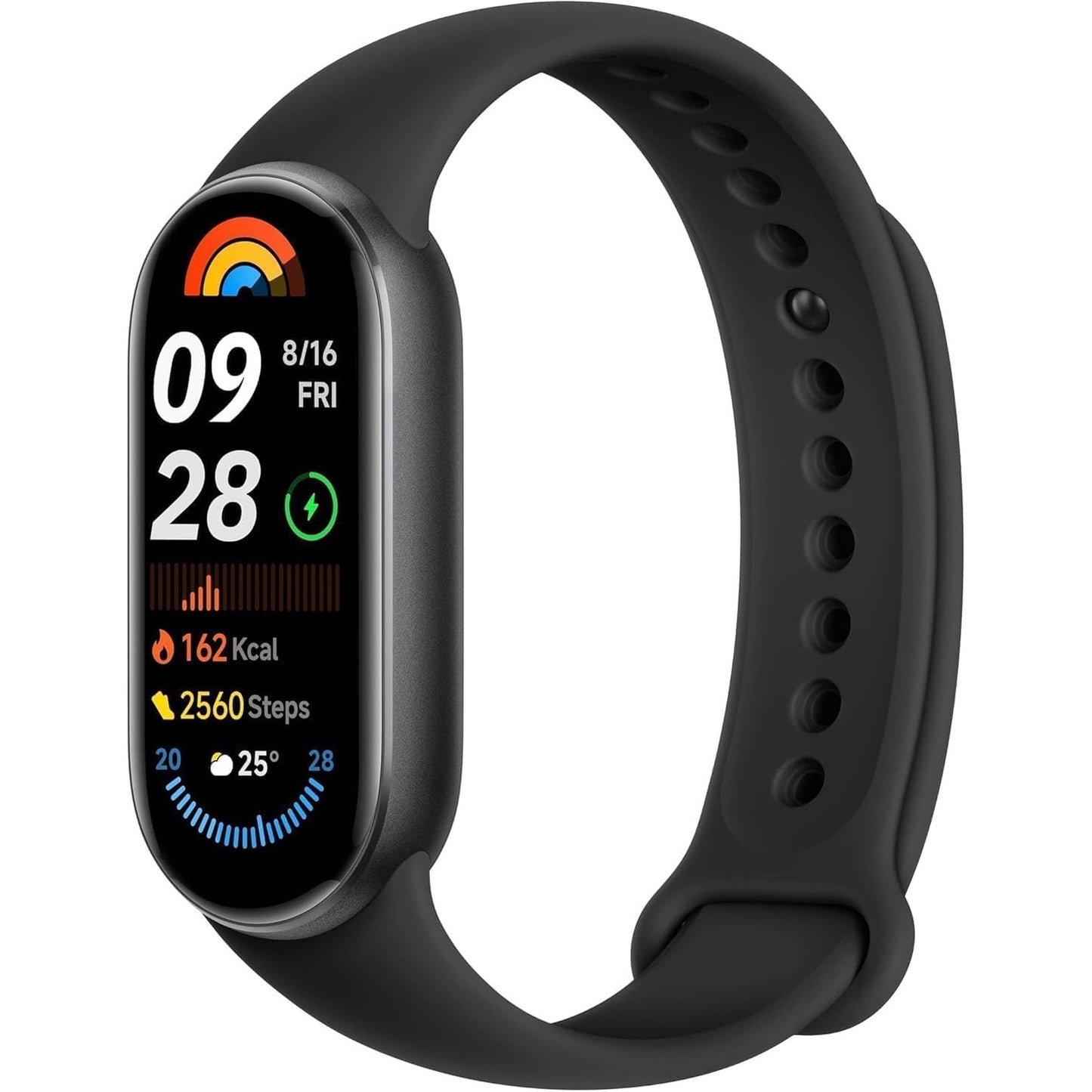 266243 - XIAOMI Smart Band 9 - Byzylyk aktiviteti, deri në 21 ditë jetëgjatësi baterie, ekran AMOLED 60 Hz, sensor i rrahjeve të zemrës, i zi