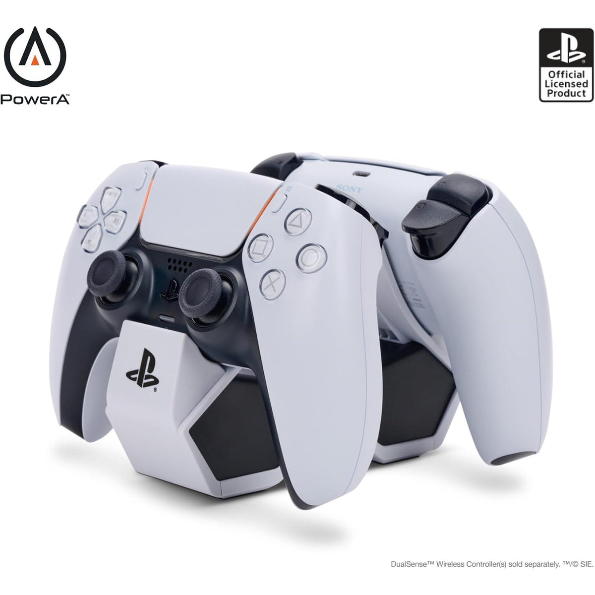 295279 - PowerA Stacion karikimi i dyfishtë për kontrolluesin pa tel DualSense (BE), Stacion karikimi për kontrolluesin DualSense, karikim, Sony PlayStation, PS5, me licencë zyrtare