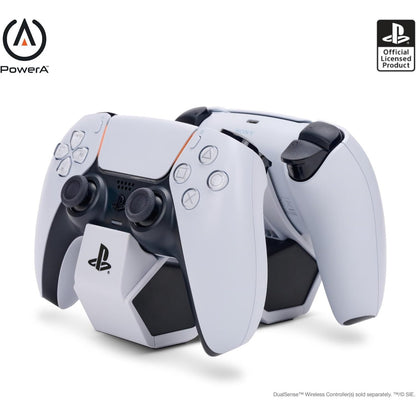 295279 - PowerA Stacion karikimi i dyfishtë për kontrolluesin pa tel DualSense (BE), Stacion karikimi për kontrolluesin DualSense, karikim, Sony PlayStation, PS5, me licencë zyrtare