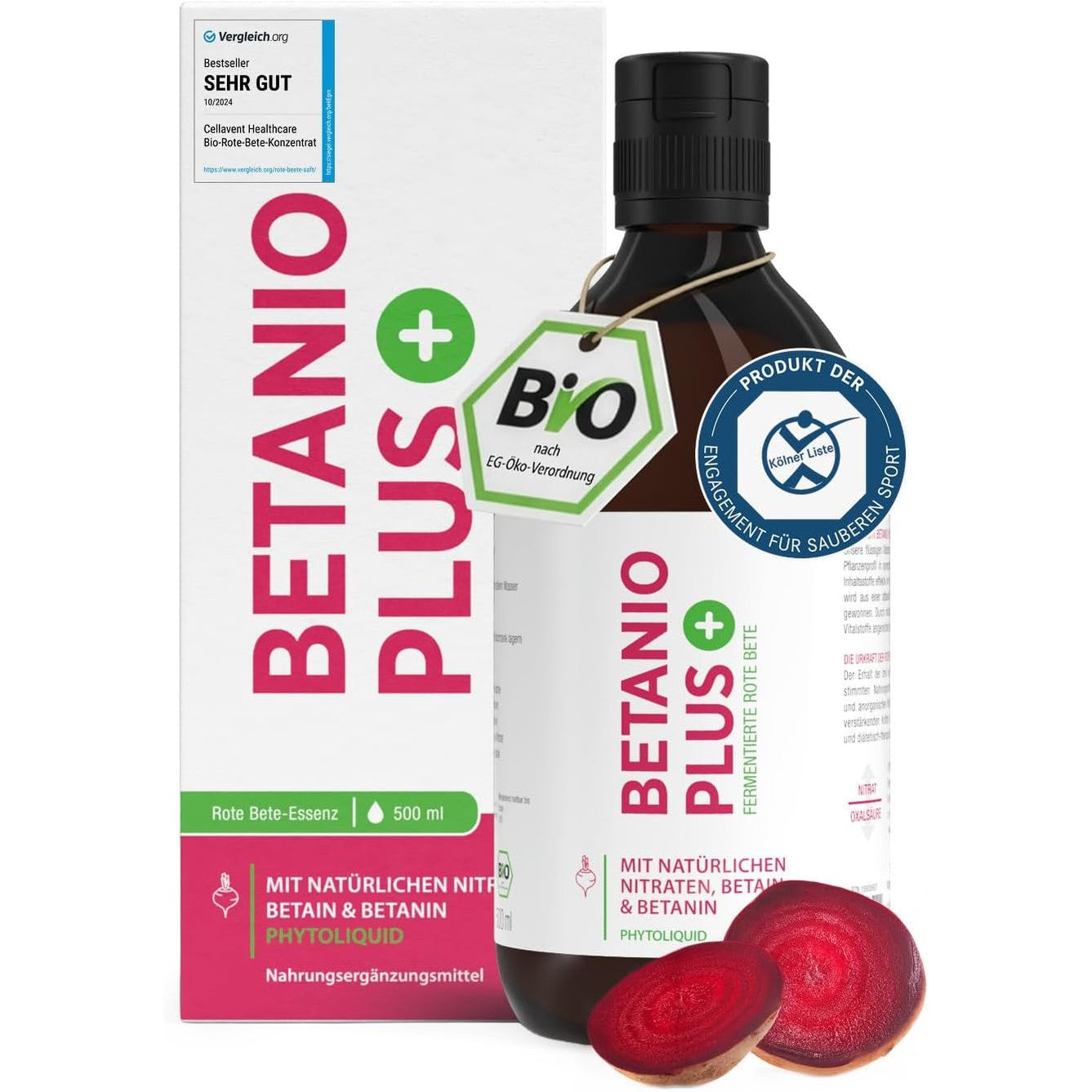275354 - Ekstrakt panxhari 100% organik, 500 ml, shumë i koncentruar, 10 ml në ditë, 5.3 kg panxhar në 500 ml, 46 herë më pak acid oksalik sesa panxhari i freskët