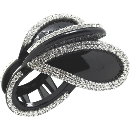297354 - MEILLIWISH Kthetra me kapëse flokësh flutura me diamant, D14, e zezë