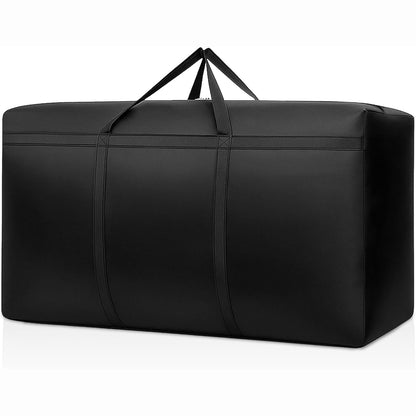 216520 - ZYLUNIY Çantë Ruajtjeje me Jastëk Kopshti, 110x60x35 cm, e papërshkueshme nga uji, Oxford e qëndrueshme, Anti-UV, mbulesë mbrojtëse për mobilje kopshti (E Zezë)