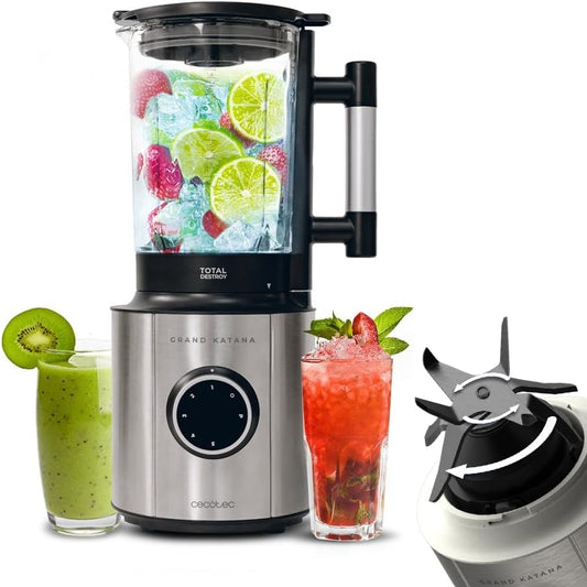 162101 - BLENDERI CECOTEC Grand Katana 2700W me Kavanoz Qelq Termo-Rezistent 1.8L, Materiali Çelik Inoks, Teknologji Total Daddastroy, 8 Tehe, 5 Shpejtësi