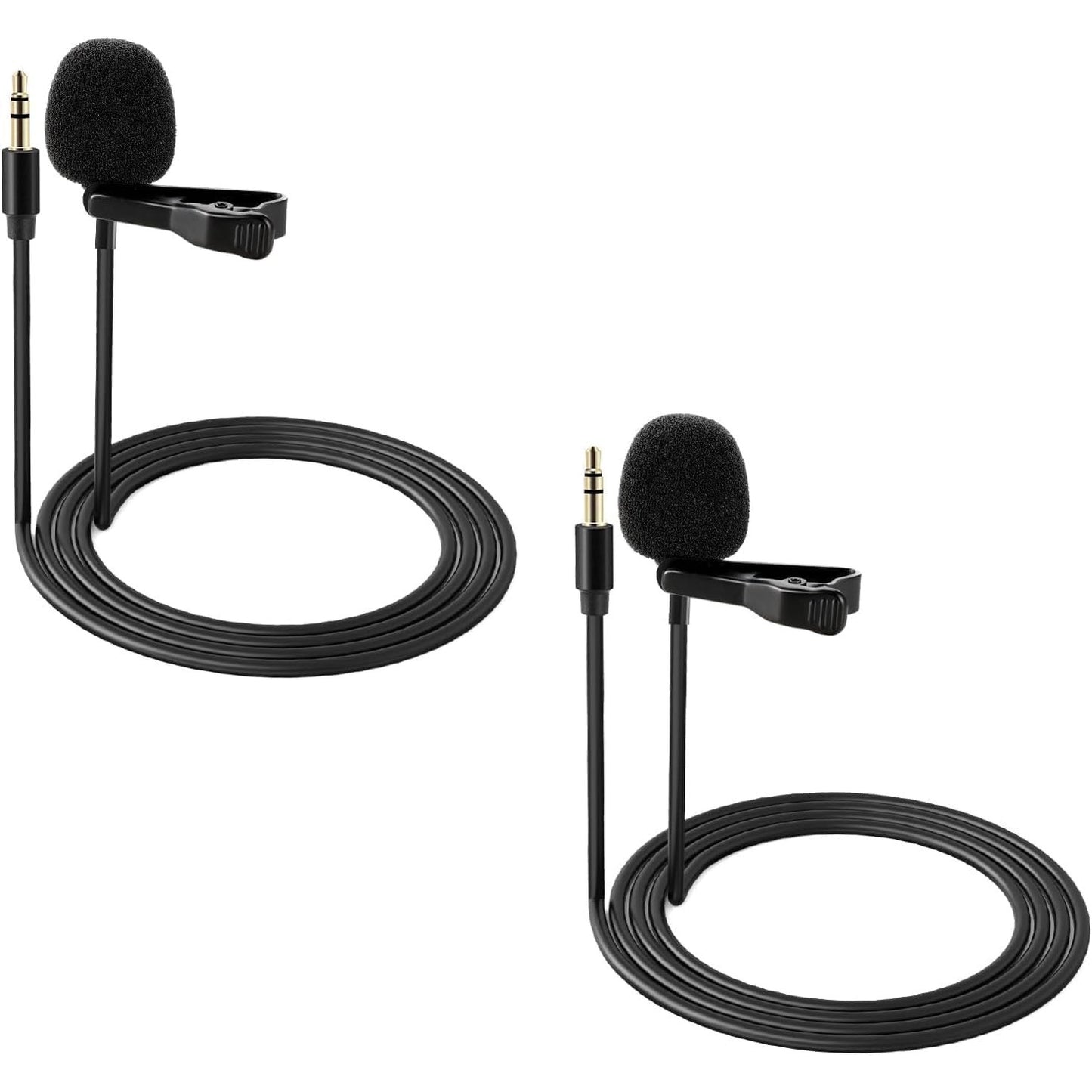 273627 - NEEWER Pako me 2 mikrofona me kabëll, i pajtueshëm me DJI Mic dhe Rode Wireless GO II, mini mikrofon me kabëll dhe kondensator omnidireksional për YouTube, CM5