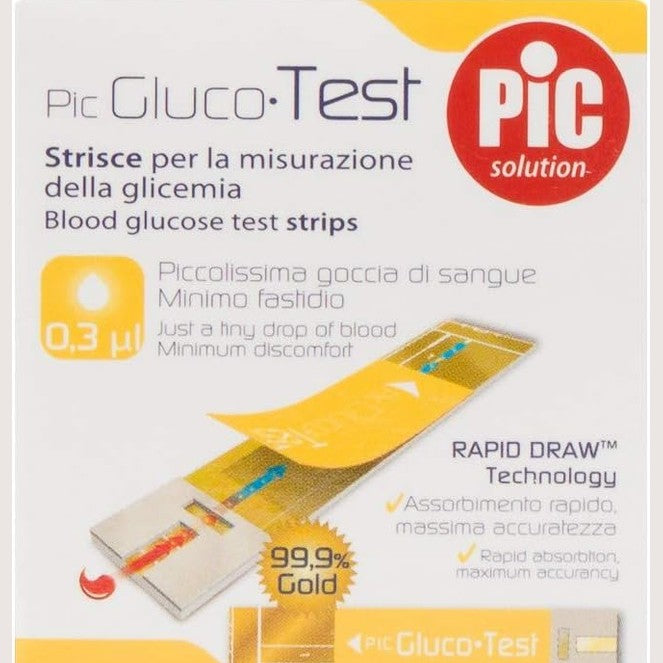272162 - PIC SOLUTION Shirita testimi të glukozës në gjak Glucotest, 25 njësi