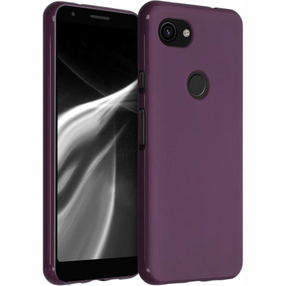 274773 - KWMOBILE Mbrojtëse e pajtueshme me Google Pixel 3a, e butë prej silikoni, Vjollcë e purpurt