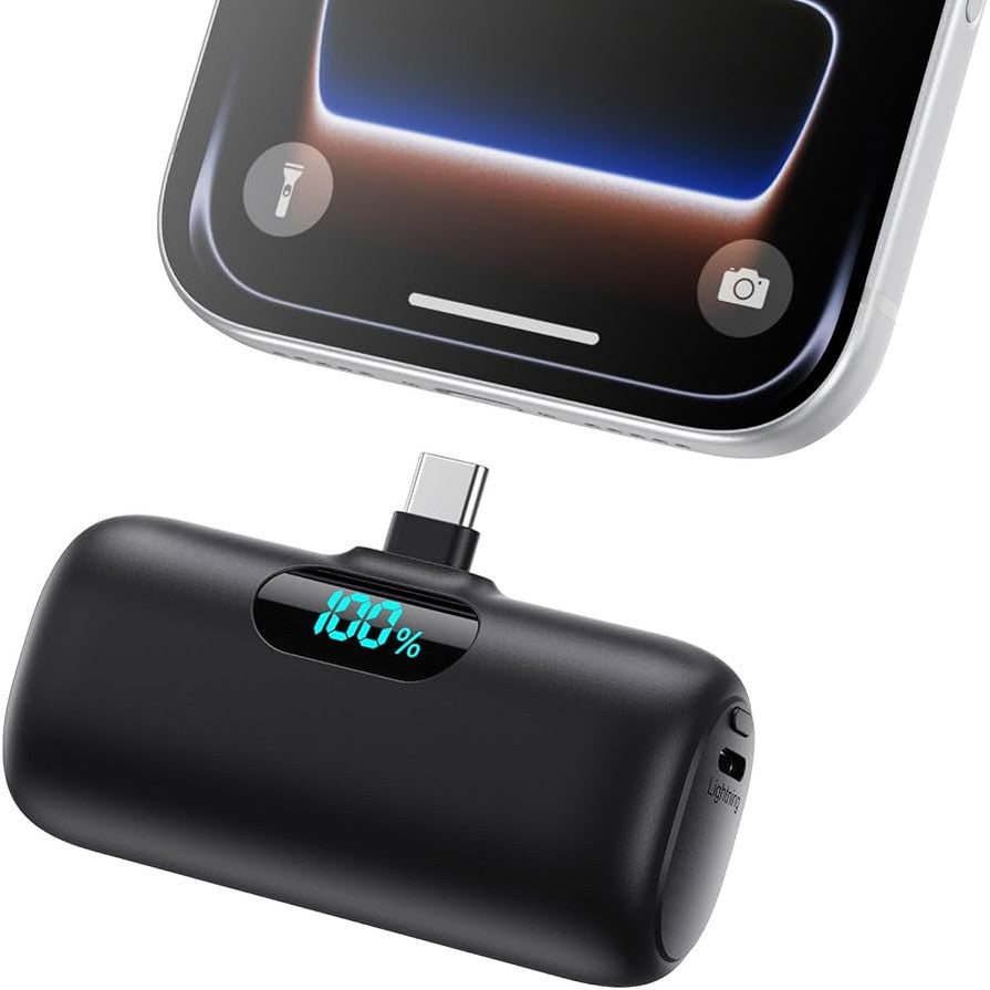266660 - WONDER - Bankë energjie USB-C 5000 mAh, Ultra kompakte, Karikim i shpejtë PD 18W, Ekran karikimi dixhital, Hyrje dhe dalje USB-C