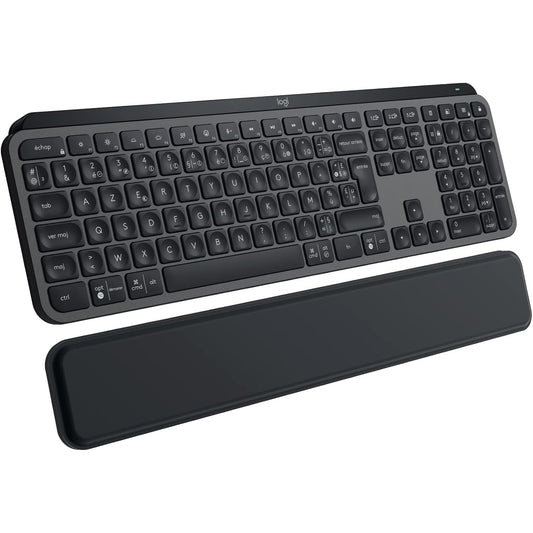 272805 - LOGITECH Tastierë pa tel e rikarikueshme MX Keys S Plus, 1.1 kg, Bluetooth, Windows PC/Linux/Chrome/Mac, AZERTY, ngjyrë grafit