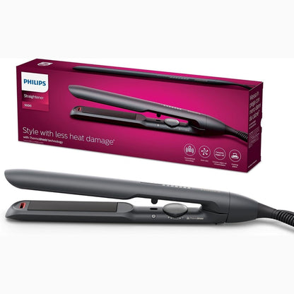275106 - PHILIPS Pjastër flokësh Seria 5000, Teknologji ThermoShield, e zezë, Modeli BHS510/00
